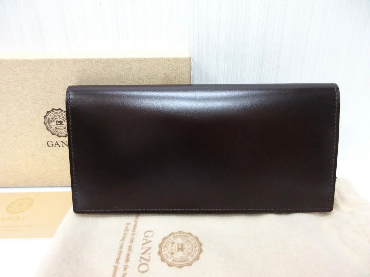 GANZOガンゾの小物コードバン馬革レザー長財布を買取させて...